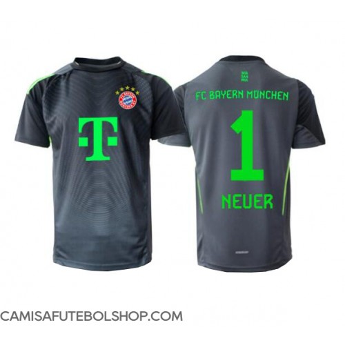 Camisa de time de futebol Bayern Munich Manuel Neuer #1 Goleiro Replicas 2º Equipamento 2025-26 Manga Curta